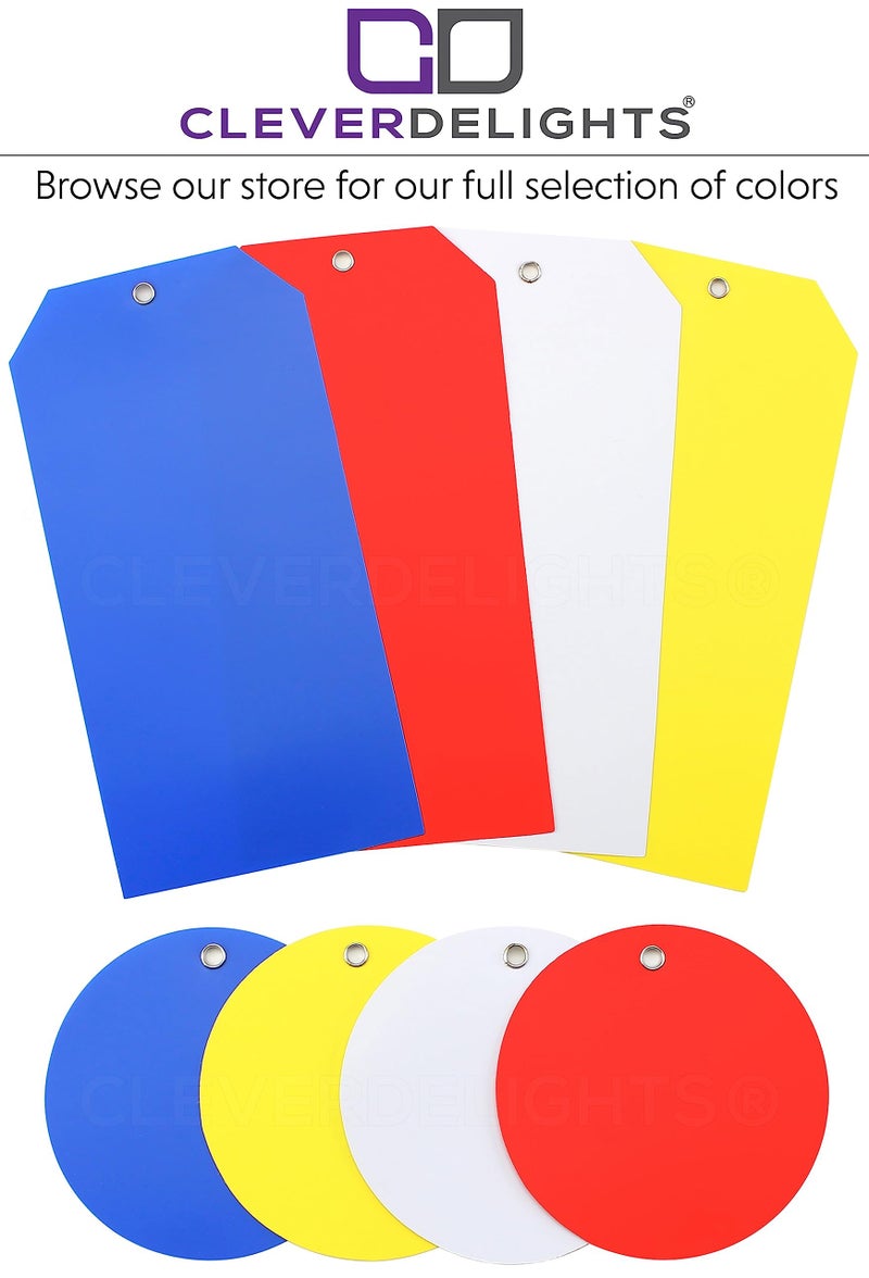 CleverDelights Plastic Tags - 4.75" x 2.375" - 100 Pack - Waterproof Heavy Duty Tear-Resistant - Indoor Outdoor Durable Inventory ID Tag (Green) - Image 3